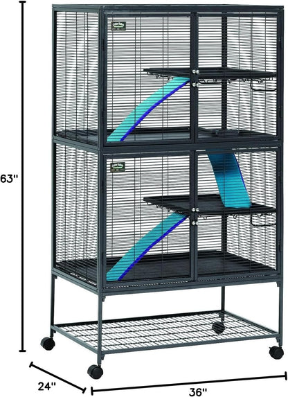 Deluxe Critter Nation Double Unit Small Animal Cage (Model 162)